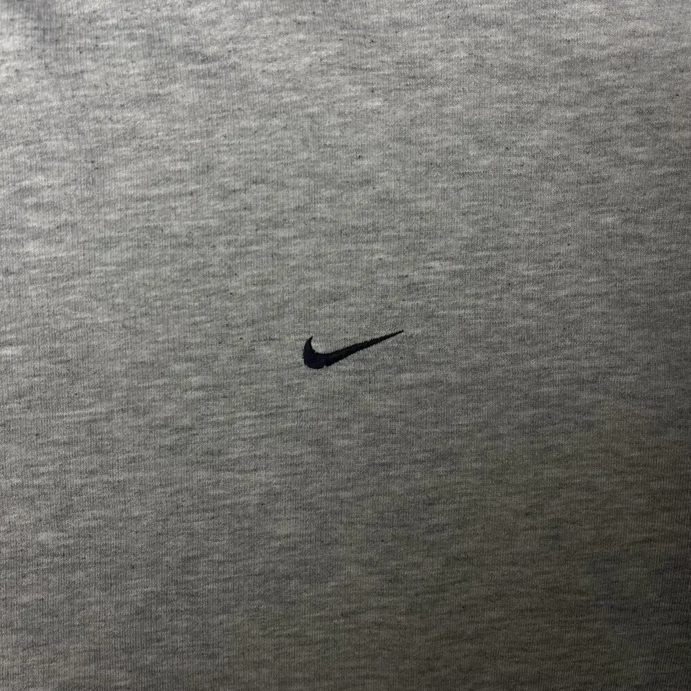 Nike Sweatshirt Mens 2XL Y2K Gray Fleece Crewneck Small Swoosh 00s Pullover